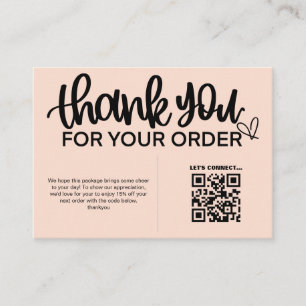Cartão De Informações Obrigado de Código QR para o Pacote de Compra Inse