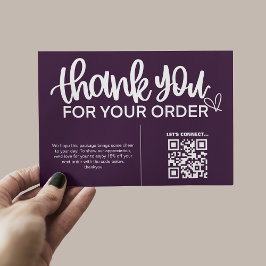 Cartão De Informações Obrigado de Código QR para o Pacote de Compra Inse