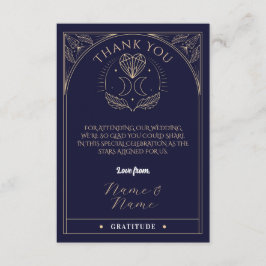 Cartão De Informações Obrigado Tarot Moon Crystals Heart Cards