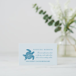 Cartão De Informações Ocean Sea Turtle, Sea Blue Beach Site