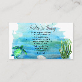 Cartão De Informações Ocean Turtle Boys Traga um Livro