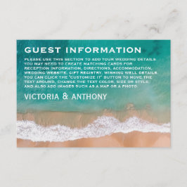 Cartão De Informações Ocean Wave, Detalhe do Casamento de Praia