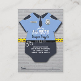 Cartão De Informações Oficial de Polícia - Fralda Raffle - Bilhete