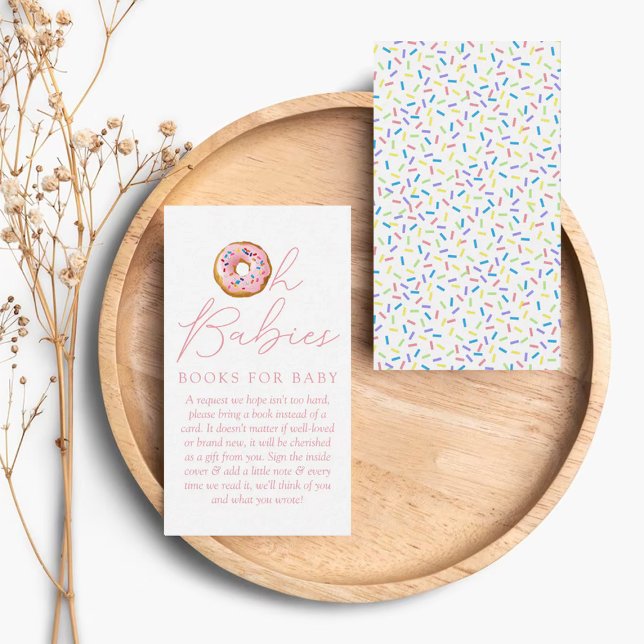 Cartão De Informações Oh Babies Rosquinha Sprinkle Livro de Chás de fral (Criador carregado)