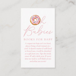 Cartão De Informações Oh Babies Rosquinha Sprinkle Livro de Chás de fral