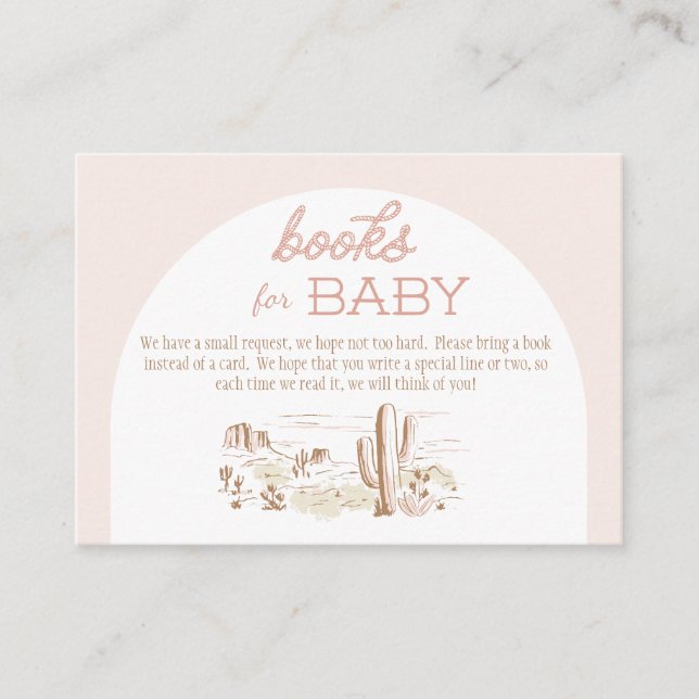 Cartão De Informações Oh Baby Cowgirl Books for Baby (Frente)