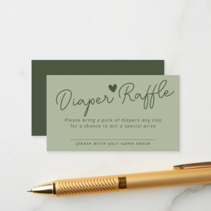 Cartão De Informações Oh Baby Modern Sage Livros Verdes Simples para Beb