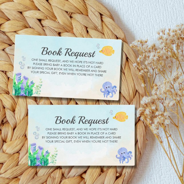 Cartão De Informações Oh Baby Under Sea Baby Shower (Criador carregado)