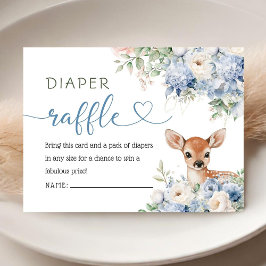 Cartão De Informações Oh Deer Baby Shower Boy Diaper Raffle 
