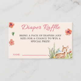 Cartão De Informações Oh Deer Chá de fraldas Raffle
