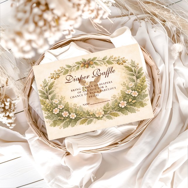 Cartão De Informações Oh Deer Forest Diapper Raffle (Criador carregado)