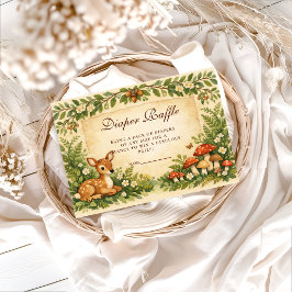 Cartão De Informações Oh Deer Woodland Diapper Raffle