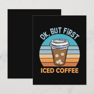 Cartão De Informações ok mas primeiro café gelado
