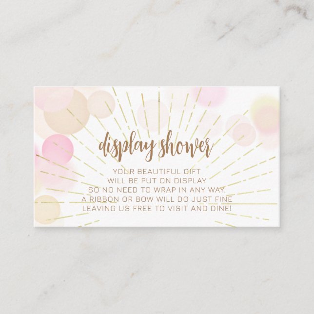 Cartão De Informações Olá Sunshine Boho Modern Happy Baby Chá (Frente)