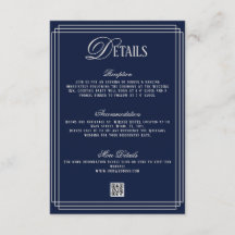 Old Money Dark Blue Wedding Details 