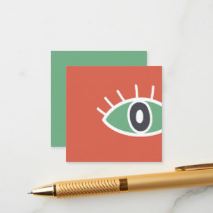 Cartão De Informações Olho da arte moderna em design vermelho azul verde