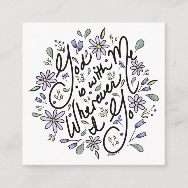 Cartão De Informações Onde quer que eu vá, placa de gabinete (Frente)