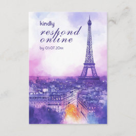 Cartão De Informações Online Reply Request Amour Éternel RSVP Card 