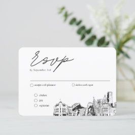 Cartão De Informações Opção de RSVP Tradicional de Casamento de Denver