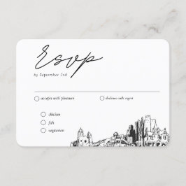 Cartão De Informações Opção de RSVP Tradicional de Casamento Phoenix