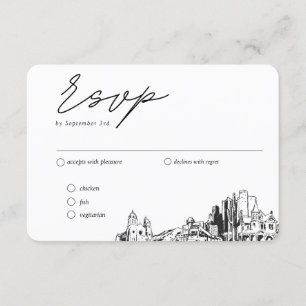 Cartão De Informações Opção de RSVP Tradicional de Casamento Phoenix