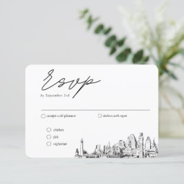 Cartão De Informações Opções de RSVP Tradicional de Casamento Baltimore