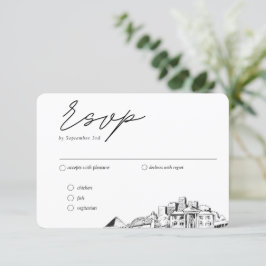 Cartão De Informações Opções Tradicionais de RSVP de Casamento Memphis