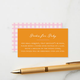 Cartão De Informações Orange Baby Book Request