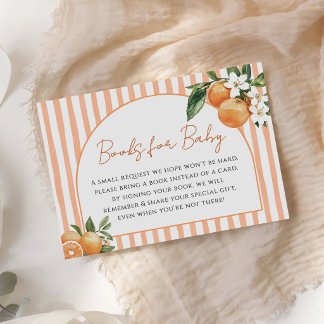 Cartão De Informações Orange Citrus Baby Shower  Books for Baby