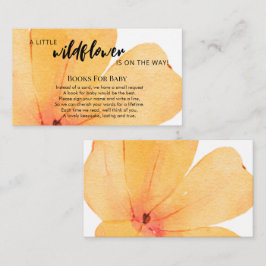 Cartão De Informações Orange Little Wildflower On the Way Books for Baby