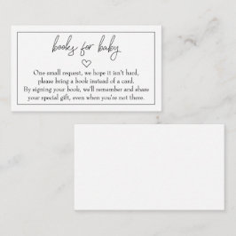 Cartão De Informações Orçamento "Livros para Bebê" Inserir