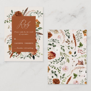 Cartão De Informações Orçamento terracotta prato de casamento elegante f