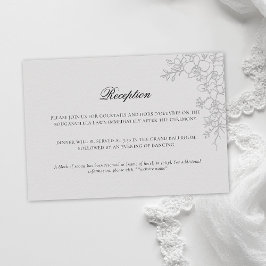 Cartão De Informações Orchid Elevated Ivory Formal Traditional Wedding