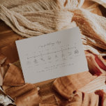Cartão De Informações Ordem Ou Eventos De Linha Cronológica Neutrais De<br><div class="desc">Este é um cartão de inserção de linha do tempo de casamento neutro. Edite a maioria dos textos e todas as cores. // Para itens correspondentes, visite a coleção "SAWYER" na loja Sinceramente by Nicole Zazzle. * Se você gosta deste design, mas não o vê disponível para algo que você...</div>