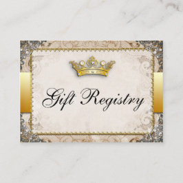 Cartão De Informações Ornamentado Fairytale Storybook Wedding Gift Regis