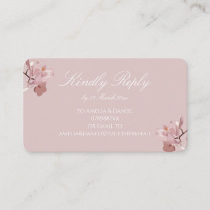 Cartão De Informações Orquídea Rosa Escuro RSVP
