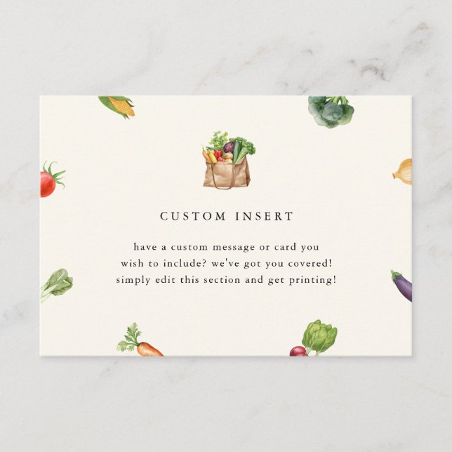 Cartão De Informações Os agricultores comercializam Chás de fraldas com  (Frente)