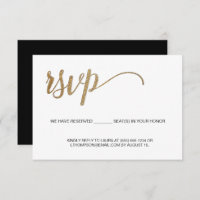 Ouro Moderno RSVP sem envio Assento Reservado Simp