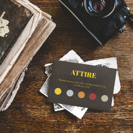 Cartão De Informações Ouro Rico no Tema do Casamento Negro