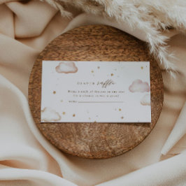 Cartão De Informações Over the Moon Diaper Raffle Card