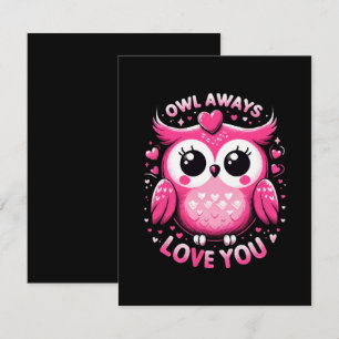 Cartão De Informações Owl Sempre Te Ama - Dia de os namorados