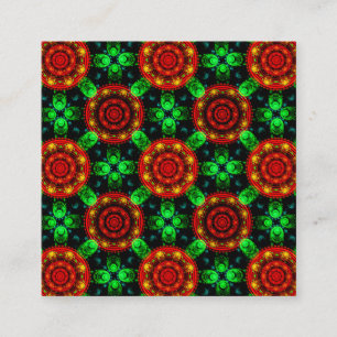 Cartão De Informações Padrão Abstrato Floral Moderno Boho Elegante #504