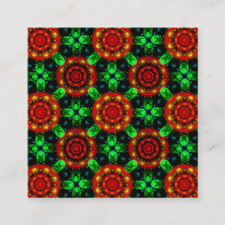 Cartão De Informações Padrão Abstrato Floral Moderno Boho Elegante #504