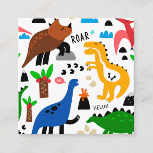 Cartão De Informações Padrão contínuo de dinossauros