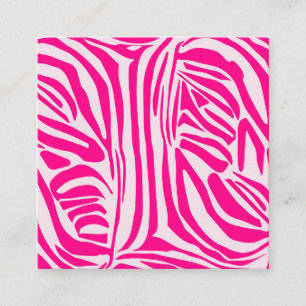 Cartão De Informações Padrão de Impressão de Zebra Rosa