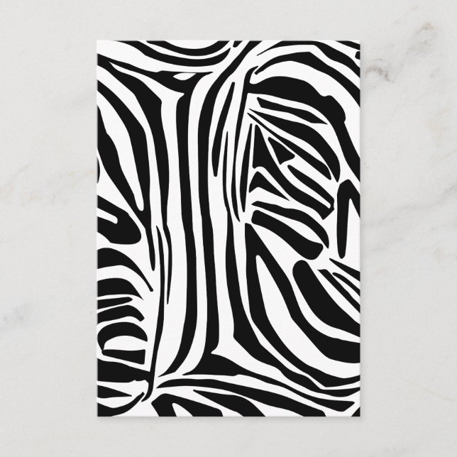 Cartão De Informações Padrão de zebra (Frente)