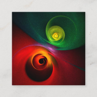 Cartão De Informações Padrão Moderno de Abstrato de Arte Yin Yang Verde