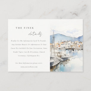 Cartão De Informações Paisagem Casamento Detalhe Ushuaia, Argentina