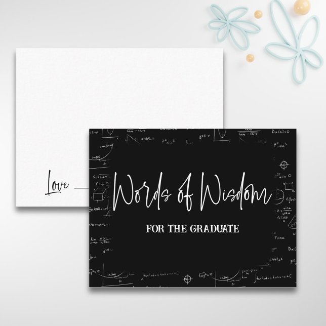 Cartão De Informações Palavras de Assessoria em Matemática da Sabedoria (Criador carregado)