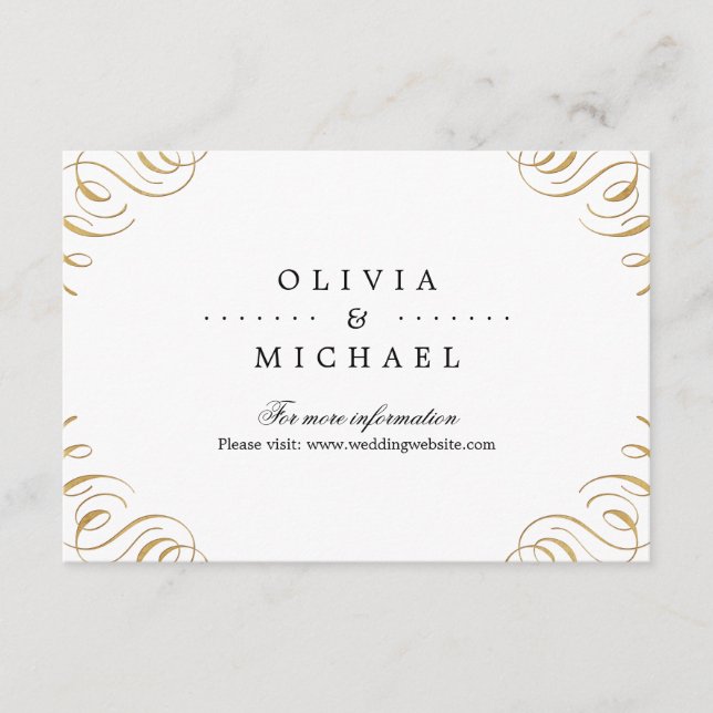 Cartão De Informações Paleta de casamento para uma caligrafia florescent (Frente)